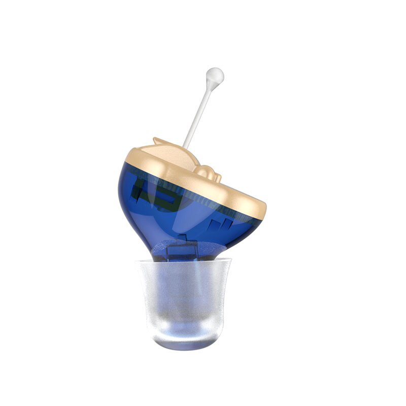 Hearing aids for deafness mini elderly sound amplifier in ear Micro Hearing Aid for Seniors Invisible Adjustable Wireless with: Left ear
