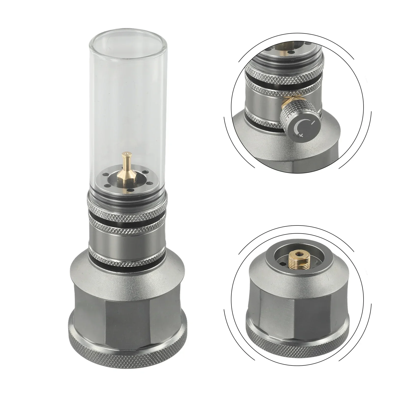 Flambant neuf Camping bougie lampe à gaz veilleuse tente gaz lanterne bougie Kit avec réservoir vide rallonge tige accessoires