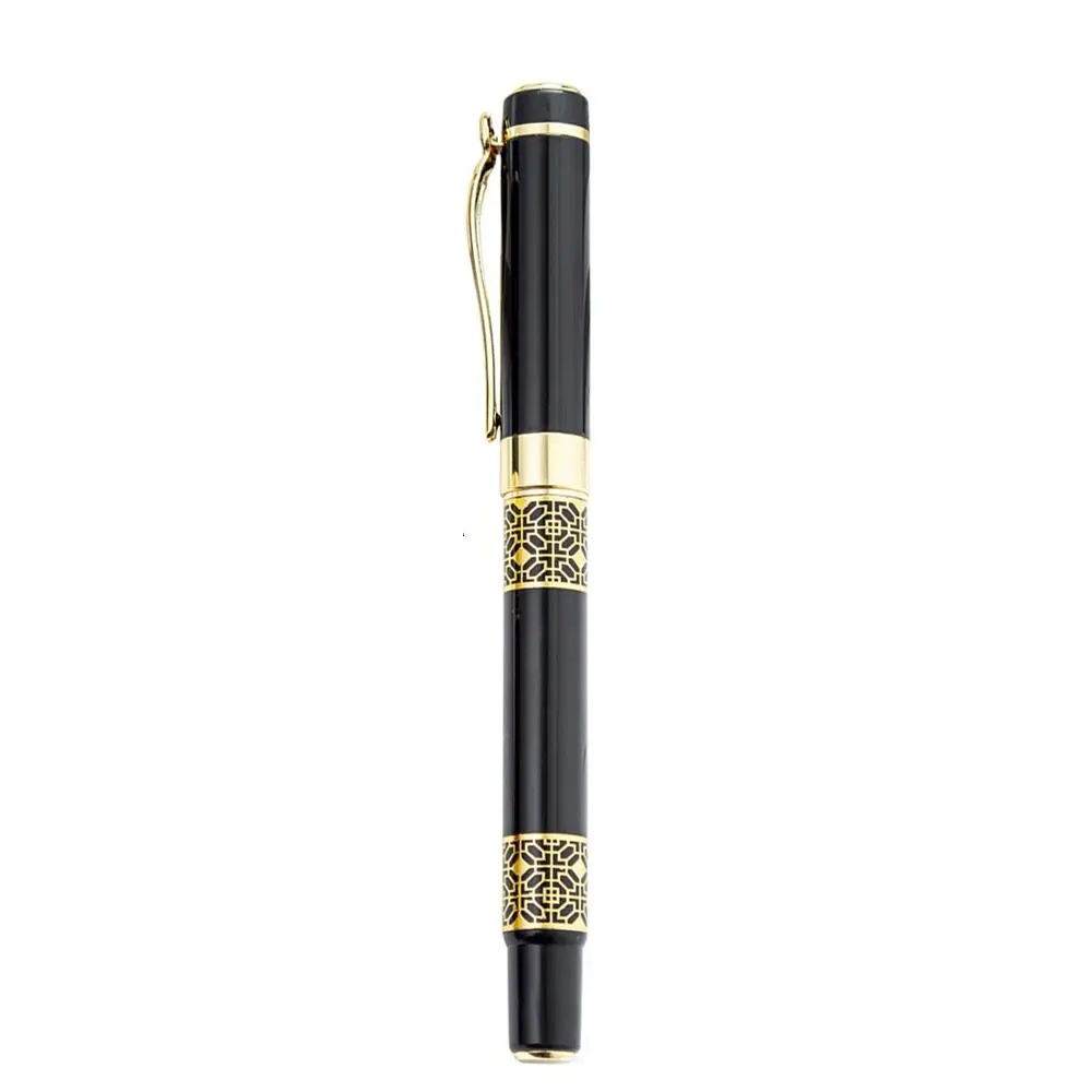 Bolígrafo De Metal de lujo, pluma estilográfica de firma de negocios, herramientas de escritura de para estudiantes, bolígrafo de Gel de tinta azul/negra para la escuela y la Oficina: YELLOW