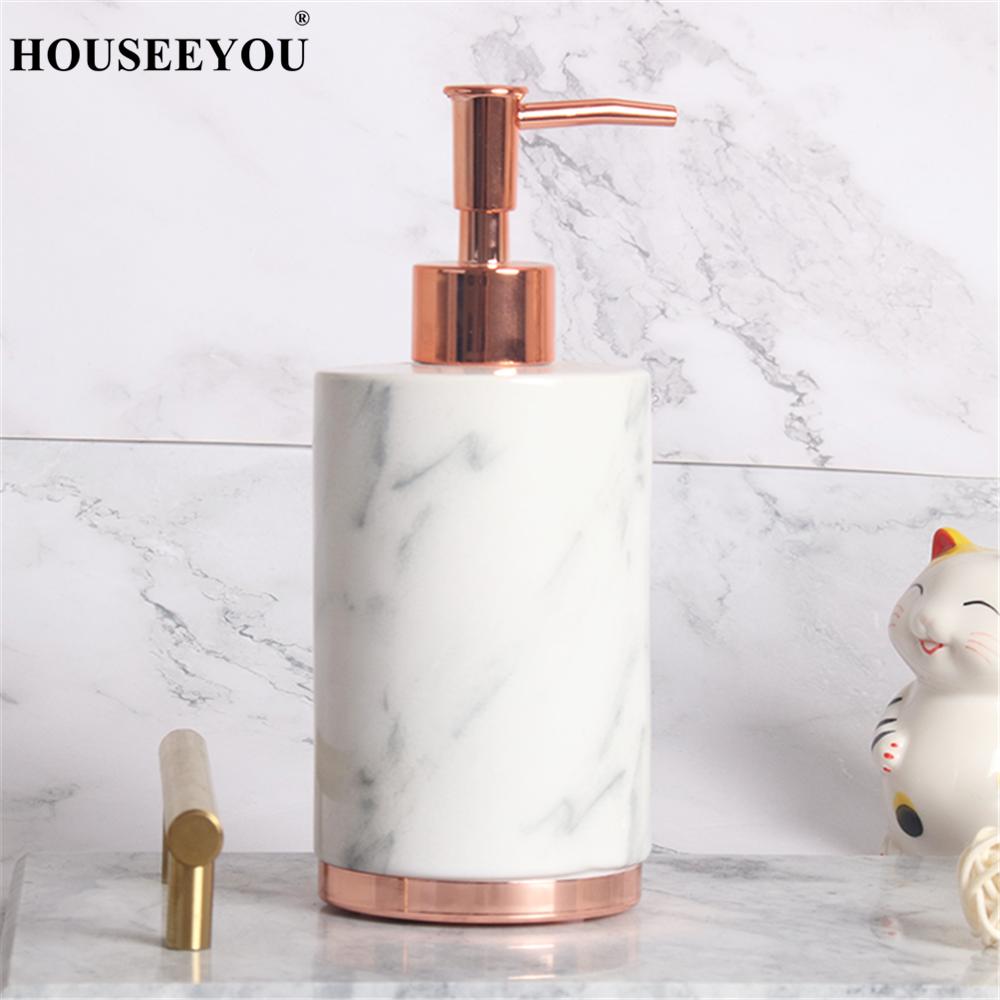 Nordic Style Bathroom Household Hand Pump Liquid Soap Dispenser Lotion Shampoo Bottle Dispenser Fitting Decoration