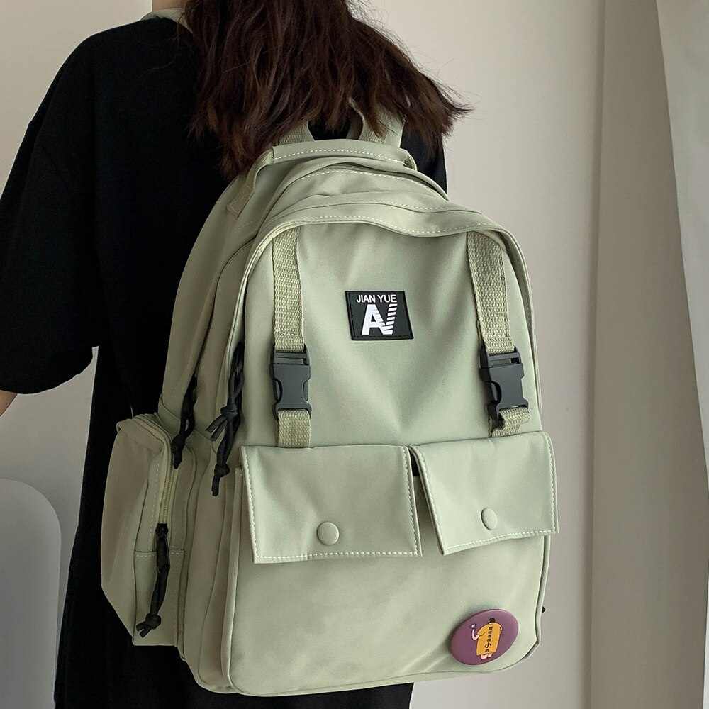 Student Men Trendy Backpack Women Boy School Bag Kawaii Girl Waterproof Nylon Backpack Male Book Female College Bag Lady