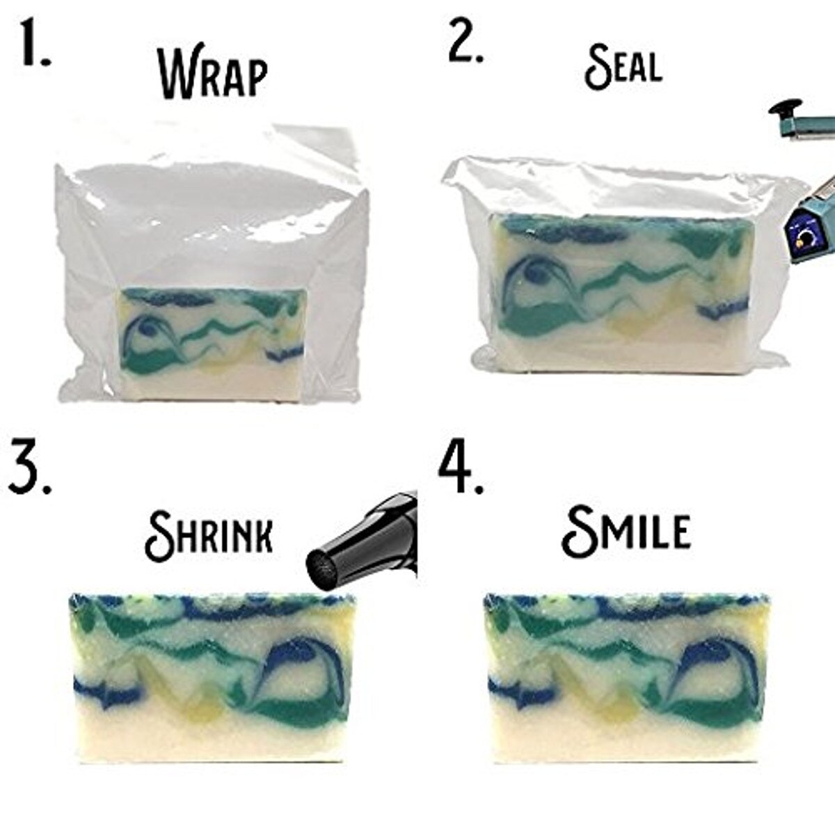 100pcs PVC Shrink Wrap Bags Plastic Film Shrink Wrapping Bags For Soaps Bottles Bath Bombs Packaging Baskets ( 12x18cm)