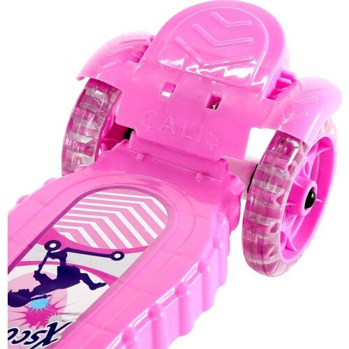 Silikon 3 Wheel With Brake Pink Scooter