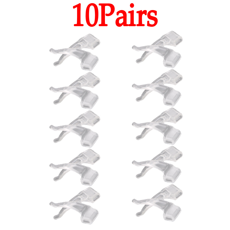 40 Stuks Siliconen Anti-slip Oorhaken Houder voor Bril Zwart/Transparant Elastische Brillen Retainer Houders Brillen accessoires: Blauw