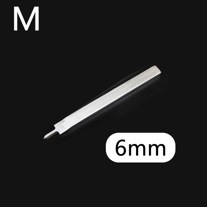 Juego de punzones de agujeros para artesanía de cuero, cincel de perforación de acero inoxidable, encaje de costura, espaciado, herramientas de perforación: 6mm-1 Prong