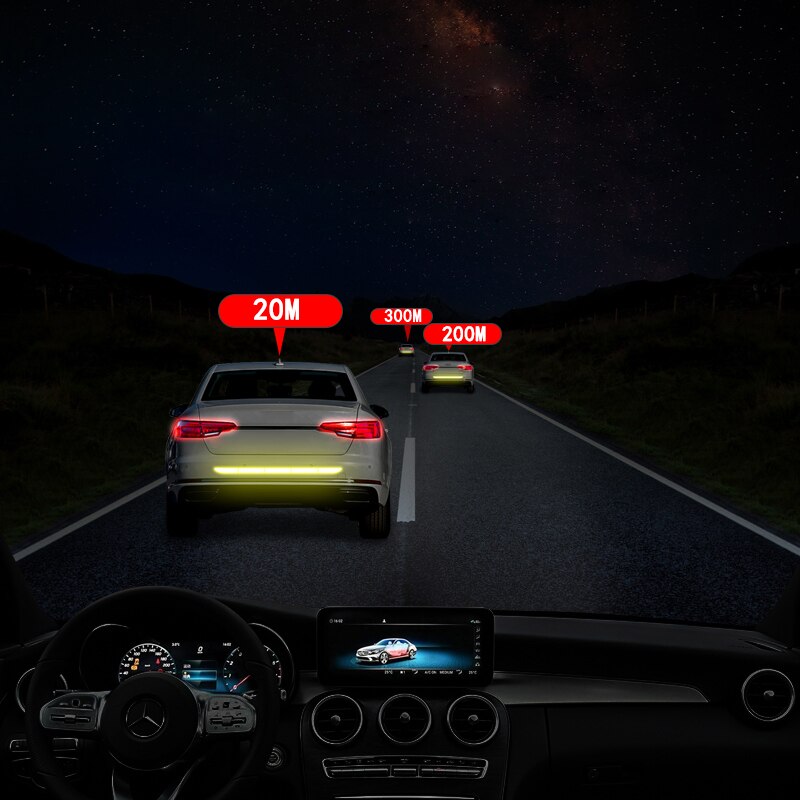 Car Reflective Sticker Car Warning Strip Car Safety Reflective Strips Reflect Stickers Reflective Tape Car Exterior Accessories