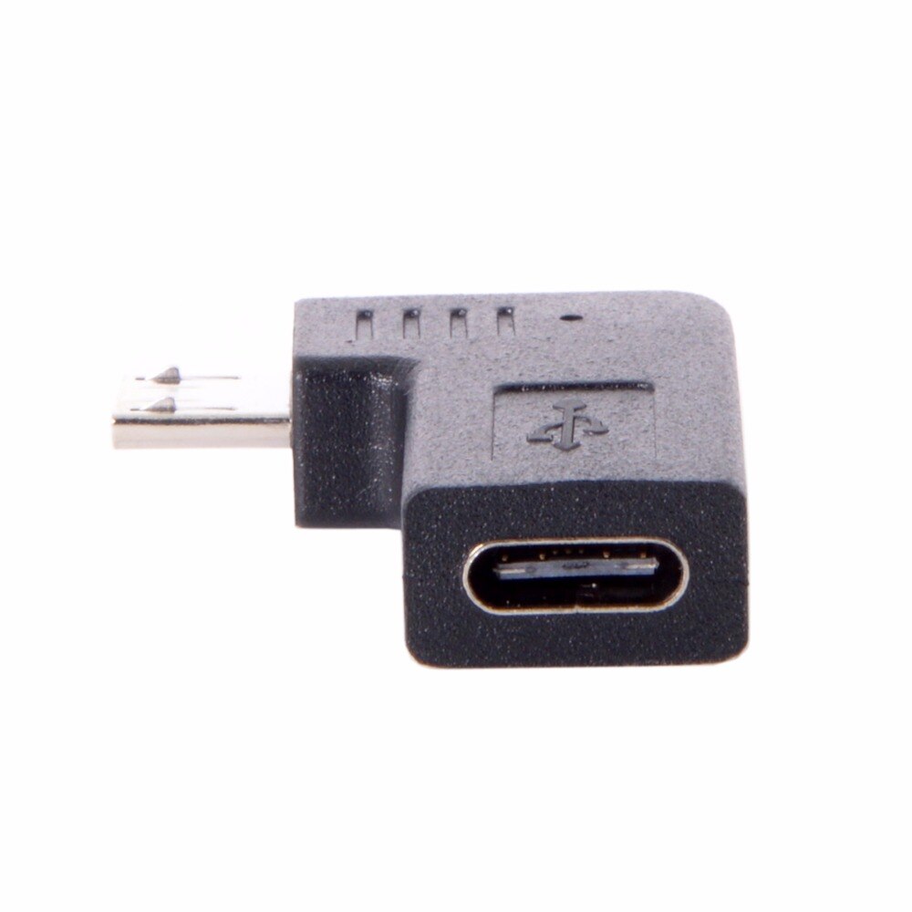 Jimier cy usb-c type-c hunn til mikro usb 2.0 5 pinner hann dataadapter 90 grader venstre og høyre vinklet type