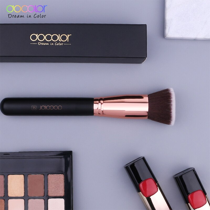 Docolor platte top buffing foundation brush make-up kwasten Losse Make up Borstels Platte Kit Pincel Maquiagem