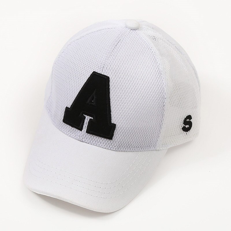 Casquette de Baseball avec lettres pour bébé, chapeau pour bébé, respirant, pour la plage en plein air, pour enfants, garçon et fille, accessoires, printemps et été: black