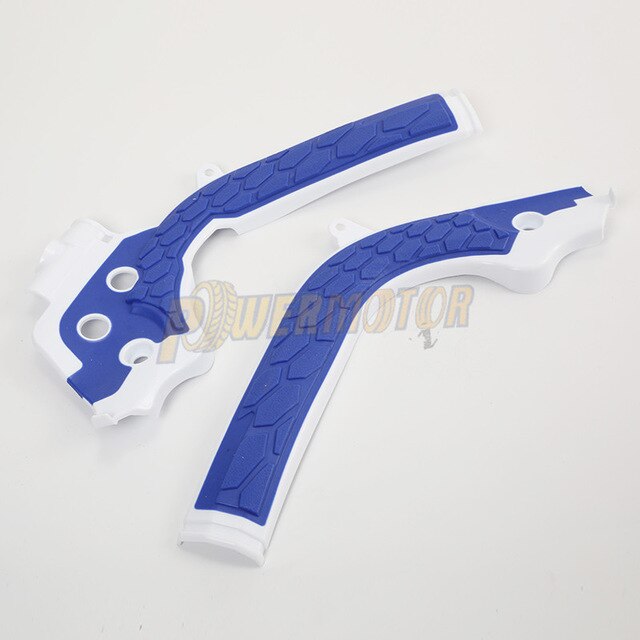 Powermotor Motorcycle Frame Guard Protection Cover Voor SX125 SX150 SXF250 SXF350 SXF450 Dirt Bike Mx Motocross: White and Blue