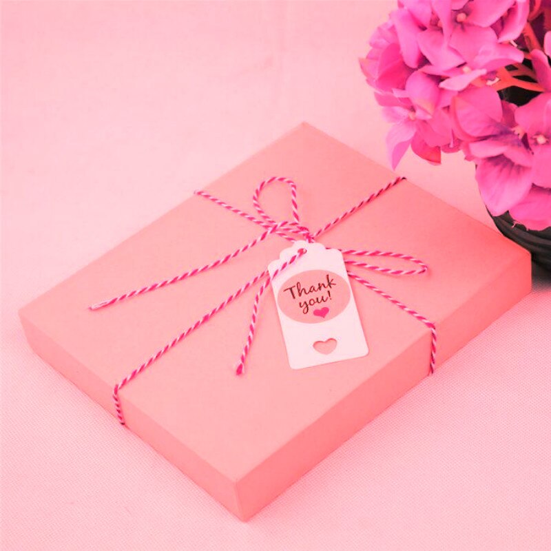 100 m/roll Kleurrijke DIY 2ply Bakers Roze String Katoenen Koorden Touw voor Home Decor Handgemaakte Kerst Cadeau Verpakking ambachtelijke Projecten