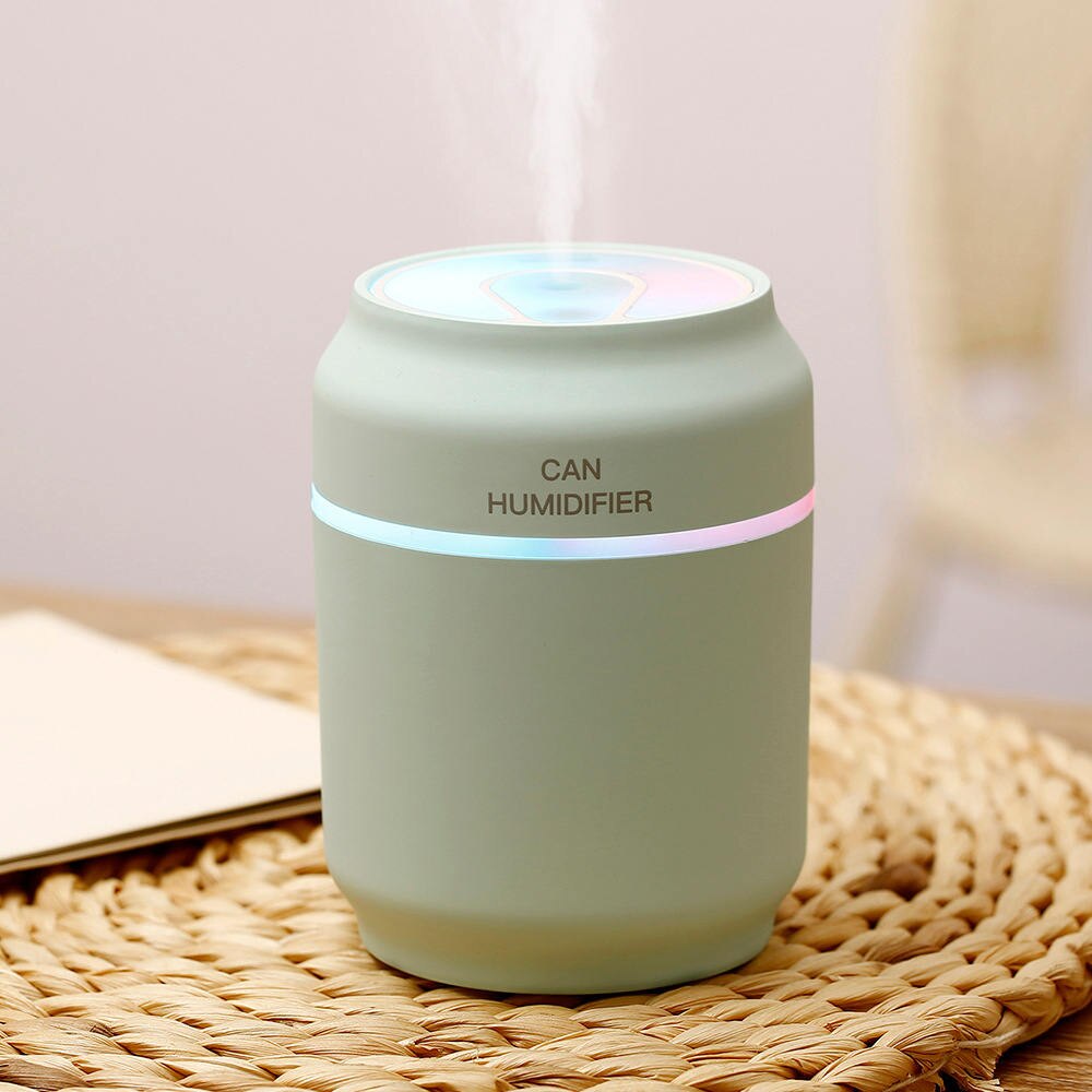 Multi-Function Home Humidifier Mist Diffuser 3-in-1 Can USB LED Light Fan Mini Desk Lamp Home Office Desk Decor Air Humidifier