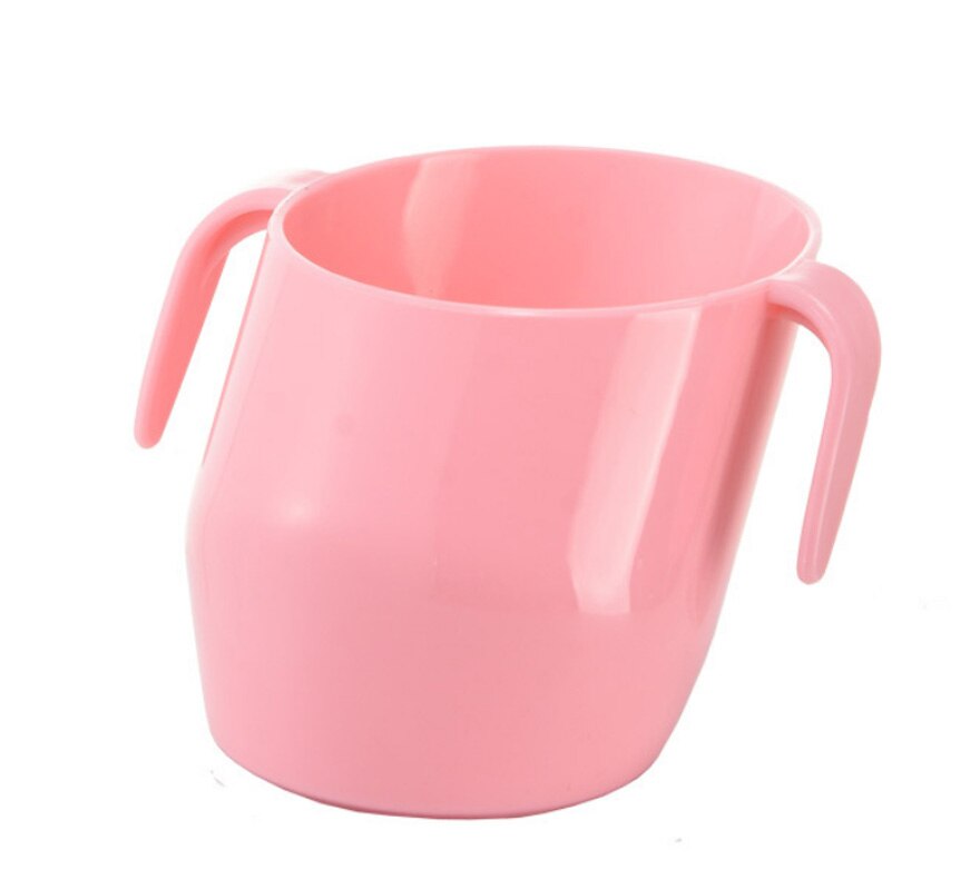 Baby Insulation Oblique Mouth Cup Leakproof Infant Learning Drinking Cups Tumble Resistant Baby Drinking Cups for Baby Kids: Pink