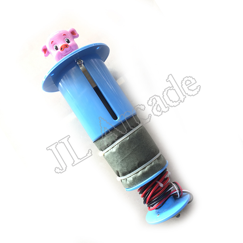 Accesorios para máquinas de juego de hámster, bricolaje, cabeza de ratón de dibujos animados, rana, cilindro de plástico, juego de Arcade: Blanco