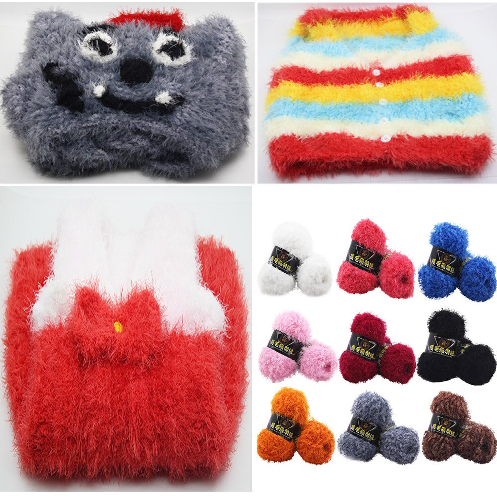 Yarn Ball Hand-woven Multicolor Knitting Velvet Crochet Coral Cashmere Yarn blanket Sweaters Yarn#T2