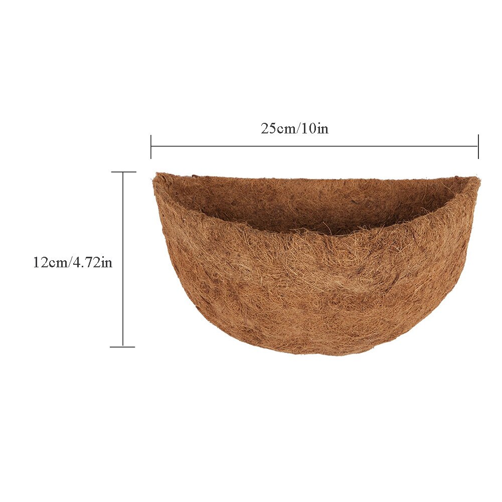 Basket Liner Coconut Planter Liner Hanging Basket Supplies Plant Hanger Basket Garden Flower Pots For Decor: 10inch