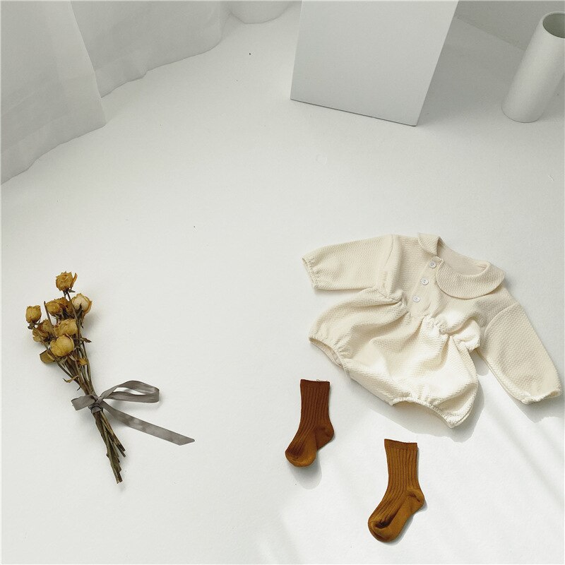 Lente Baby Baby Jumpsuit Baby Rompertjes Baby Boy Kleding Katoen: Beige / 12m