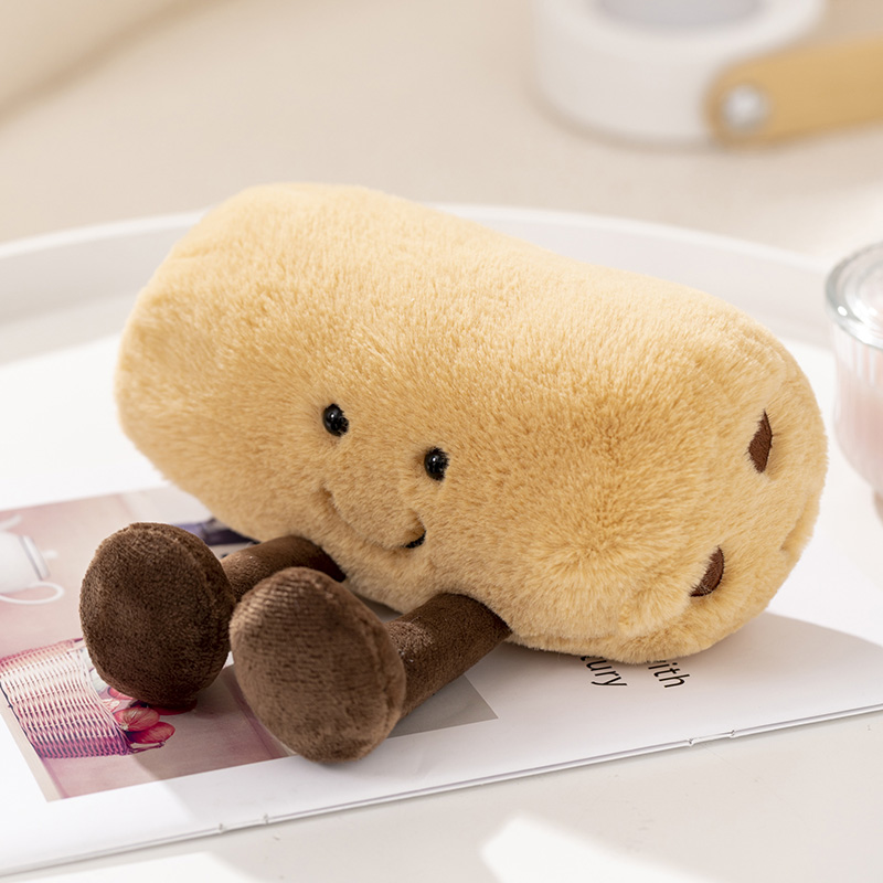 Jellycats Cute Plush Toast Bread Pretzel Croissant Baguette Toy Stuffed Food Bread Soft Doll Birthday Christmas for Kids: Blue