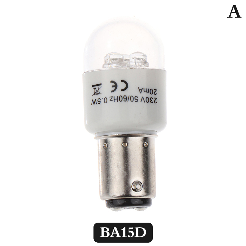 Bombilla LED de costura casera BA15D/E14, luz iluminada de 0,5 W CA 190-250W, lámpara de repuesto para máquina de coser casera, bombilla LED de costura: Azul