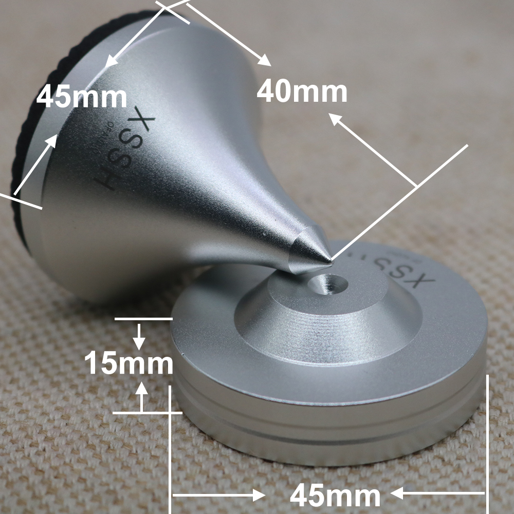 Thuis Theatersysteem Xssh Audio Audiofiele Schokdemping Pad Luidspreker Cd Versterker Aluminium Voet Metalen Spike Hifi Isolatievoeten: Black / < =0.5m