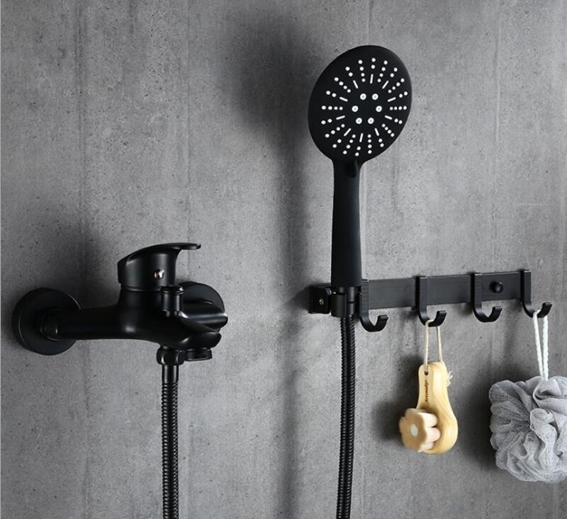 1set Bathroom Tub Faucet Single Handle Cold and Mixer Tap with Hand Shower Wall Mounted Bath Faucet Bathtub Faucet: A