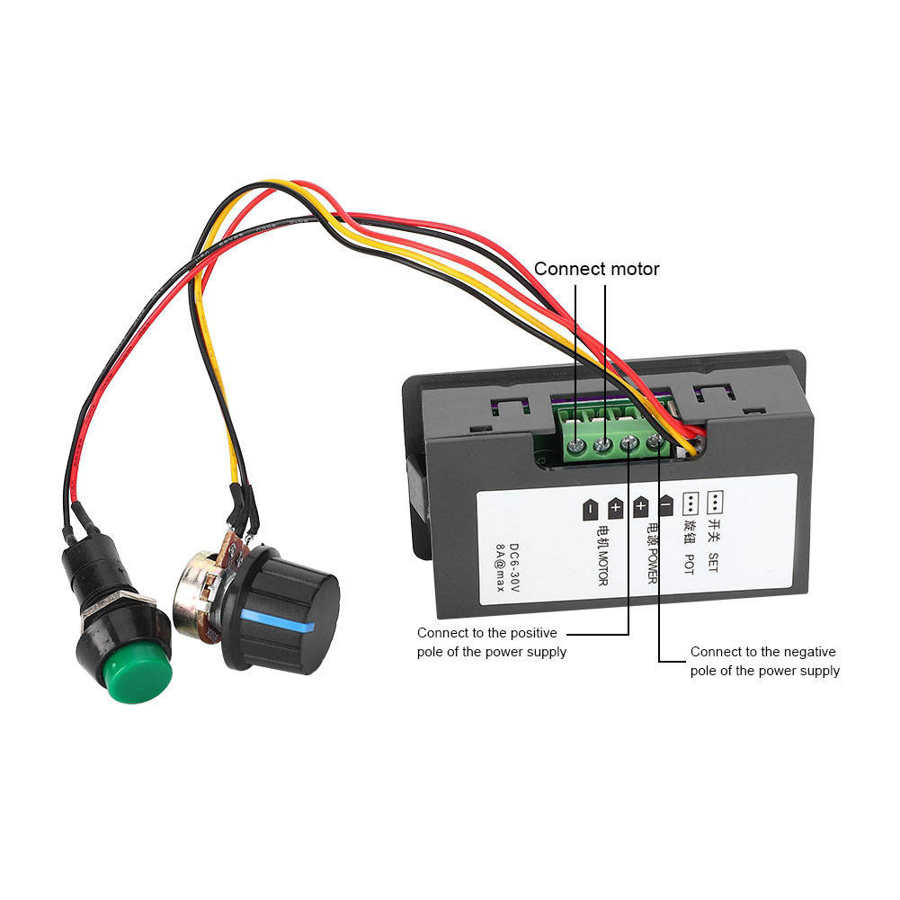 PWM Speed Controller CCM5D Digital DC Display Motor Gouverneur 6V 12V 24V Einstellbar Stufenlose Speed Controller