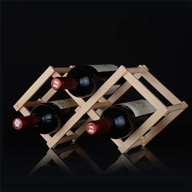 Neue Klassische Holz Rotwein Gestell 3 Flasche Halfter Halterung Küche Bar Anzeige Regal Küche Bar Zubehör