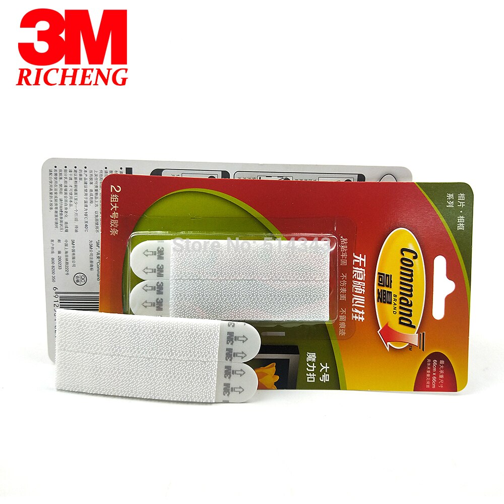 8pcs 3M Command Damage-free Large Picture hanging Strips 2 sets/pack Command Picture & Mirror Hanging Strips magic dual lock
