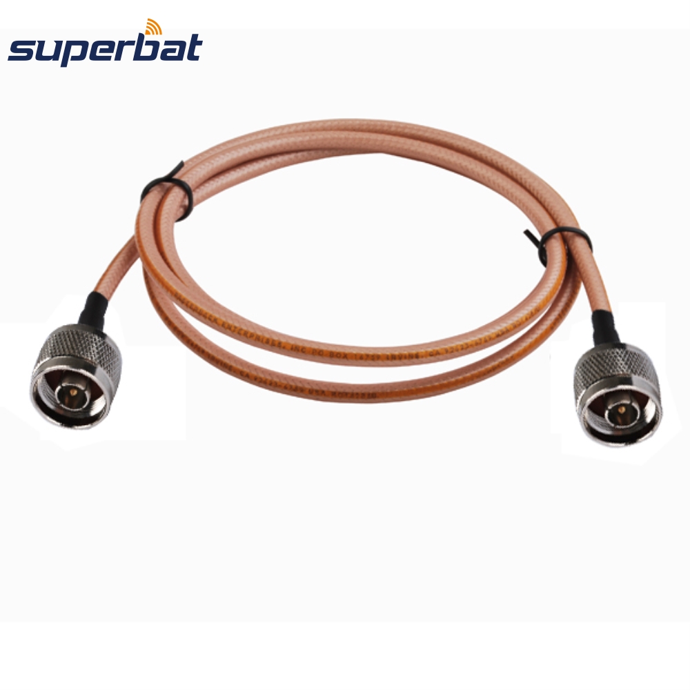 Superbat-conector de enchufe tipo N macho a N, adaptador WiFi recto, Cable Coaxial RF Pigtail RG400 30cm para Bluetooth inalámbrico