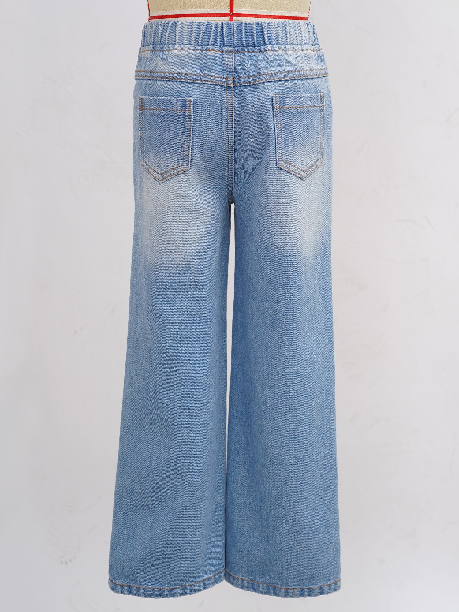 Pantaloni jeans strappati per bambini primavera proprietà bambini per pantaloni larghi in denim scuola ragazze grandi 4 11 12 13 14 anni