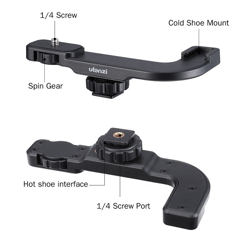 Ulanzi PT-8 PT-9 Vlog Cold Shoe Plate for Gopro 7 6 5 DSLR Camera Extend Cold Shoe Mount to LED Video Light Microphone