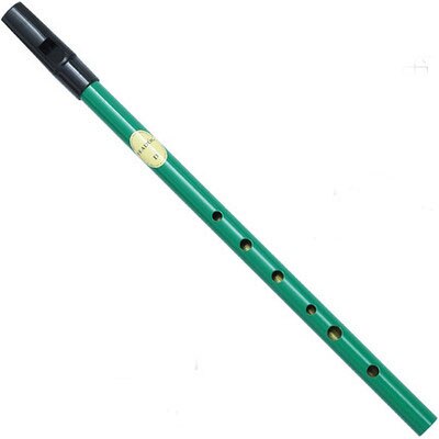 6 huller arish whistle recorder fløjte musikinstrument kobber recorder som en fløjte: Grøn d tone