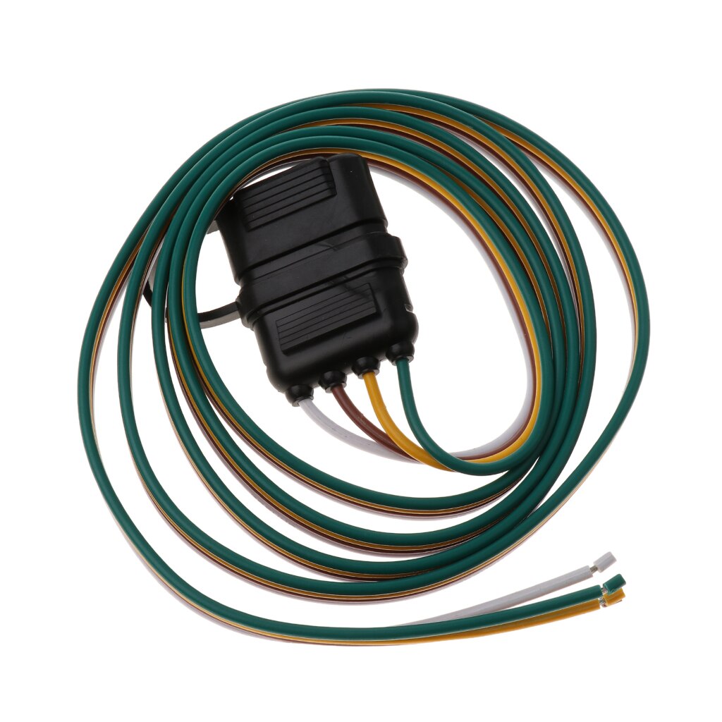 152cm 4 Pin RV Trailer Wiring Plug Adapter Flat Wire Connector