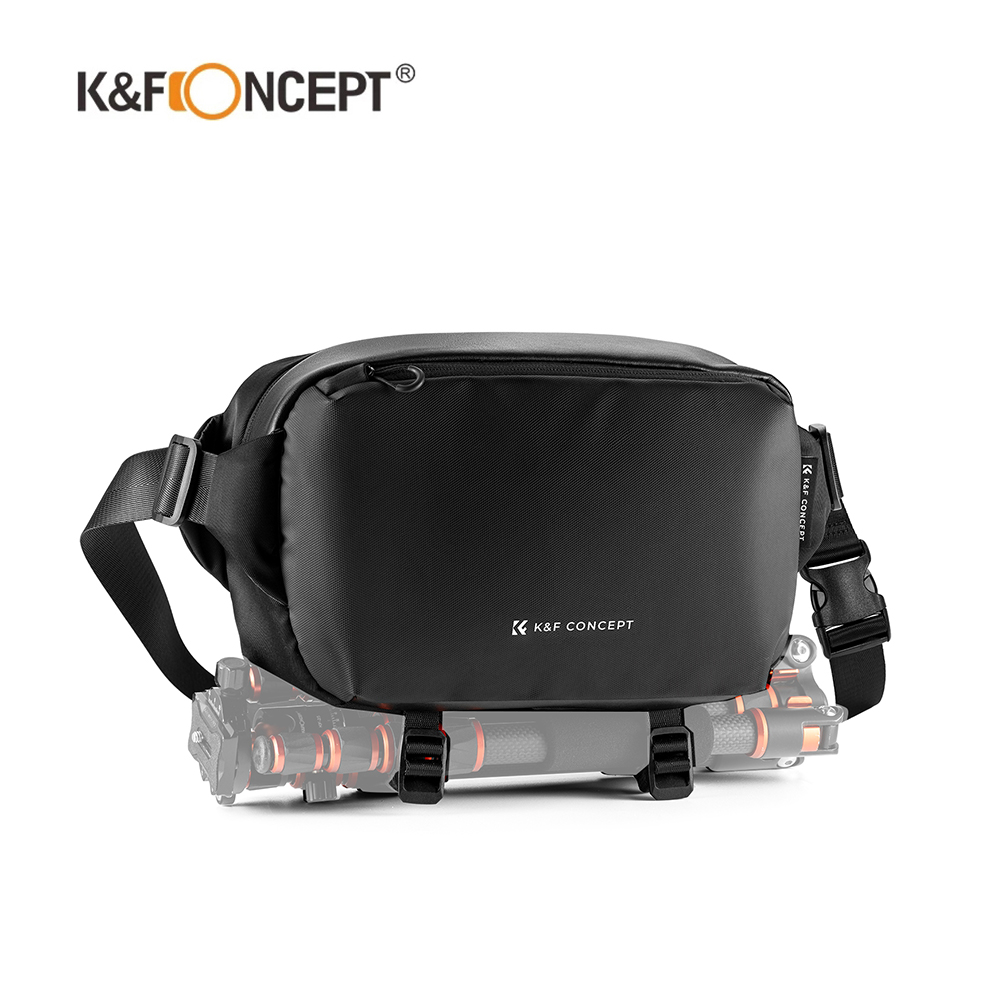 K&F Concept Portable Single Shoulder Camera Bag Multi-functional Waterproof Photography DSLR Lens Handbag with Tripod Bag