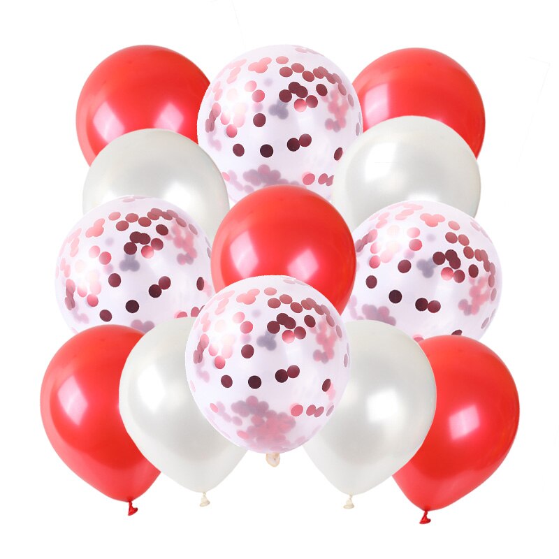 13 buc. 12 inch baloane confetti din aur roz baloane alb din latex decoratiuni pentru petrecerea de nastere copii baby shower globuri aniversare: 13pc rosii