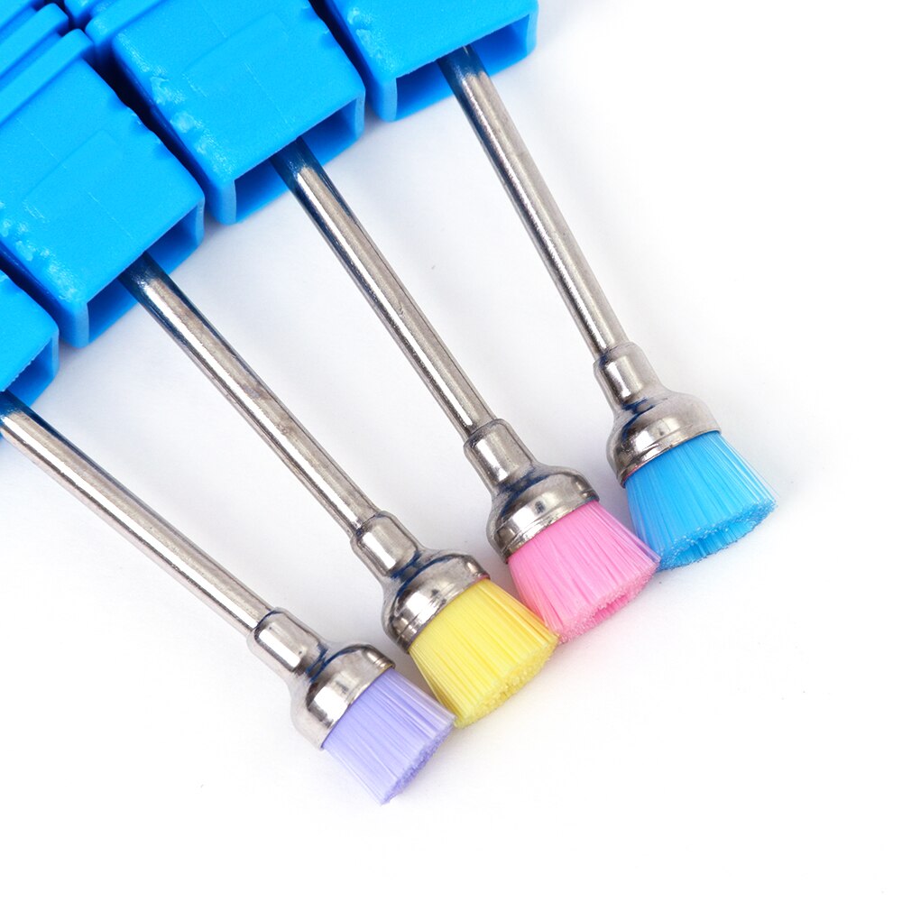 1 Uds. Cepillo de limpieza de uñas broca para manicura eléctrica herramientas de pulido artístico de uñas de Color aleatorio broca de uñas BENJ102