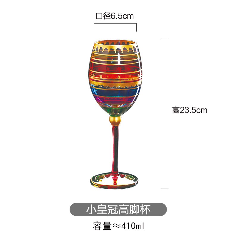 Europa Blei-freies Farbige Zeichnung weingläser Becher Große Champagner Flöte Glas Cocktail glas lustige gläser Bar Party Getränk: A16    8x22cm