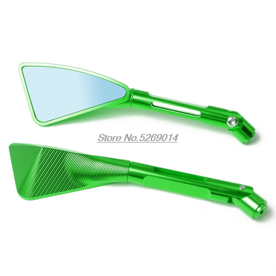 CNC Machining Process Aluminum Motorcycle Mirrors Side mirror for Accessories Kawasaki Versys 650 Accessories Benelli Trk 502: Green
