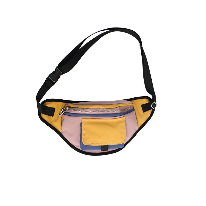 Kvinders taljetaske splejsning fanny pack unisex hip hop bananbælte tasker skulder crossbody brysttaske kvindelig lille lomme: En taljepakke