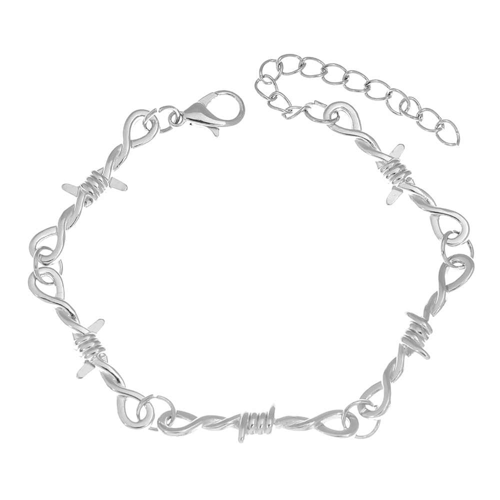 Kleine Draht Brombeersträuchern Armbänder Auf Hand Für Frauen Hüfte-hüpfen Schmuck gotisch Punk Stil Stacheldraht Wenig Dornen Armbinde armreif Männer: Ursprünglich Titel