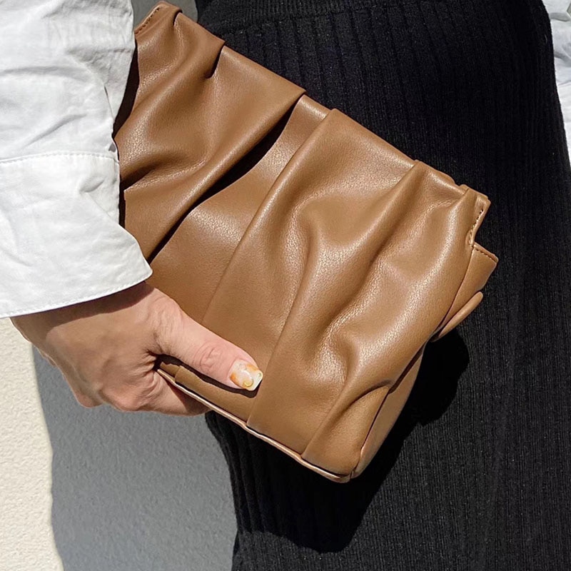 Dame muleposer til kvinder læder håndtasker kvinder skyer håndtaske messenger skuldertaske kvindelige vintage læder dumplings bolso