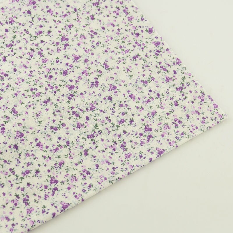 100% Cotton Fabric Home Textile Sewing Fabric Beige Printed Floral Designs Cloth Dolls Tecido Telas Bedding Plain Patchwork