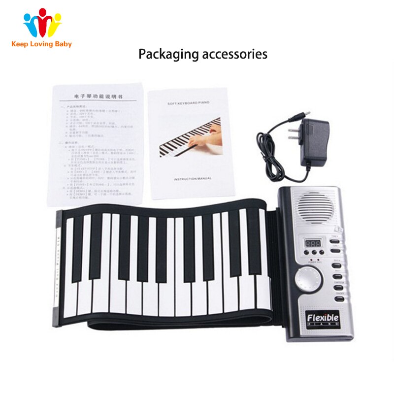 Draagbare 61 Toetsen Roll up Keyboard Flexibele Piano 61 Toetsen Siliconen MIDI Digitale Keyboard Piano Flexibele Elektronische Roll Up Piano