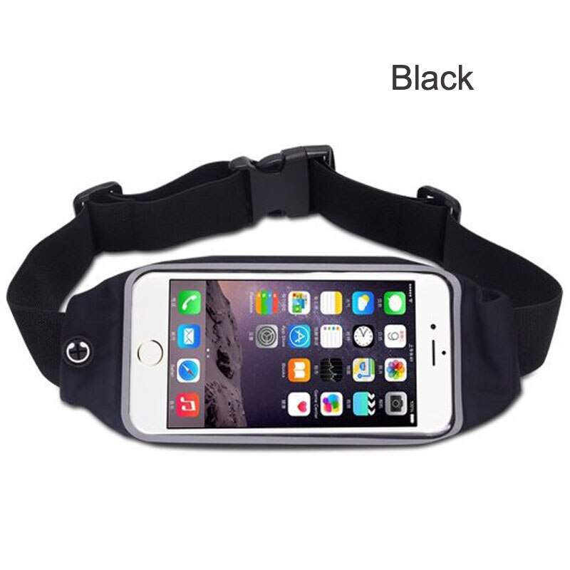 Universele 5.8 &#39;&#39;Sport Taille Tas Voor iPhone XR XS 8 7 6 6s Cover Voor Samsung Huawei xiaomi Case Running Wallet Phone Bags: black