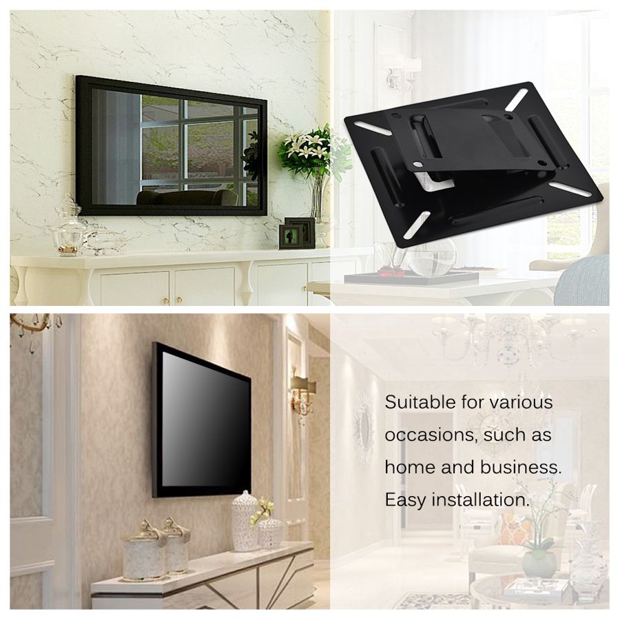 Tv-feste veggmontert stativ brakett holder for 12-24 tommers lcd led monitor tv pc skjerm brakett for tv monitor holder brakett