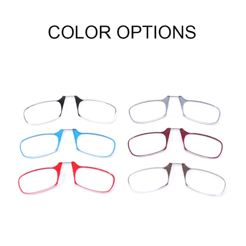 Nonor Mannen Leesbril Hals Opknoping Glazen Mini Neus Clip Op Reader Rimless Portemonnee Vergrootglas Presbyopie Eyewear Met Case