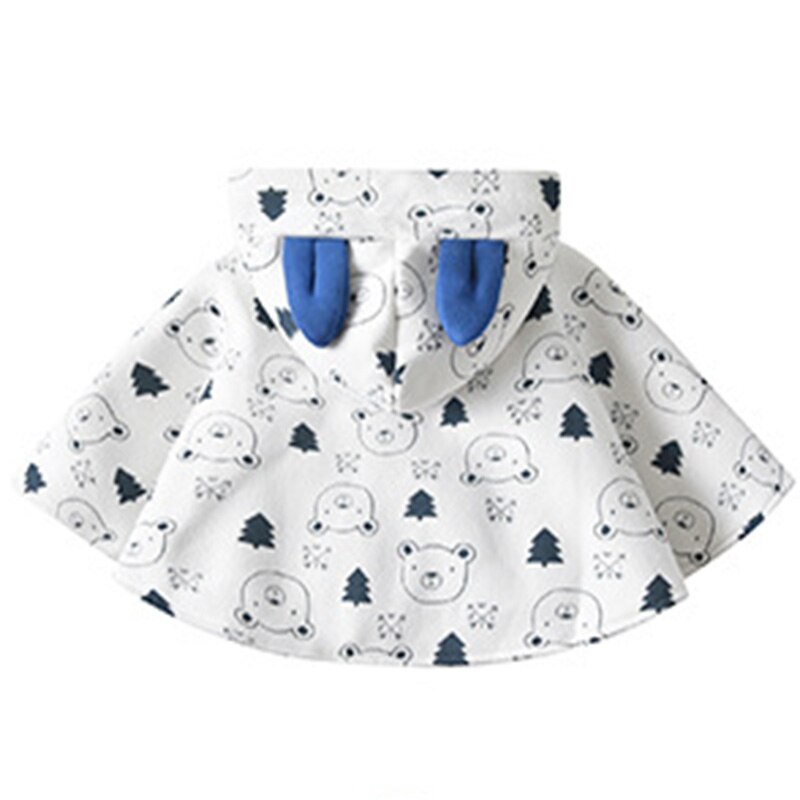 Autunno e inverno abbigliamento per bambini mantello per bambini cartone animato scialle antivento doppio strato mantello infantile uscita cappotti per bambini con cappuccio