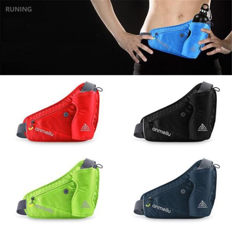 ANMEILU Mannen Vrouwen Running Taille Pack Hydratatie Riem Voor 710 ml Water Flessen Hip Pouch voor Marathon Running Wandelen Fietsen