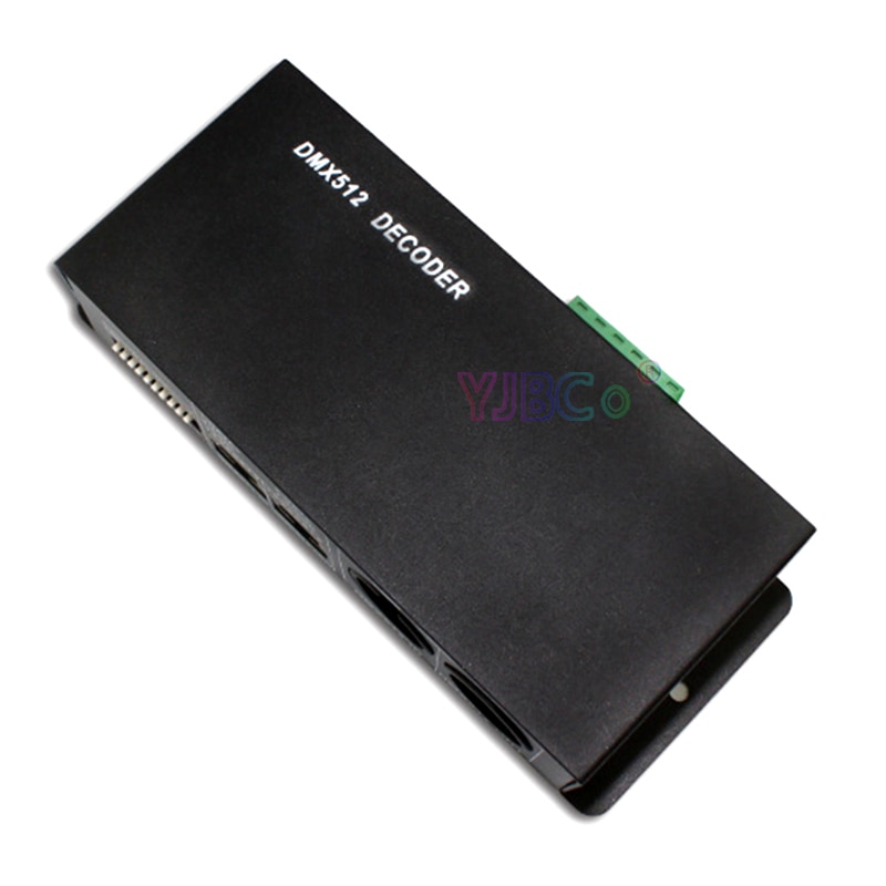 Dmx 512 decoder dimmer  dc 5v 12v 24v rgbw 4ch dmx 512 decoder led strip controller dmx to pwm rgbw light 4 channel *4a 16a