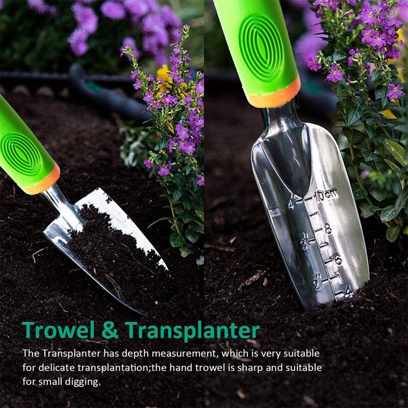Gartengeräte Set 4 Stück, Garten für Gartenarbeit, Aluminium Legierung Garten Kit, pflanze Blume Wachsen Kit für Männer Frauen